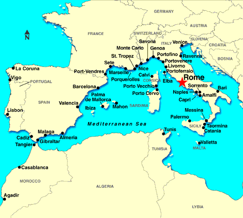 Rome (Civitavecchia), Italy Map